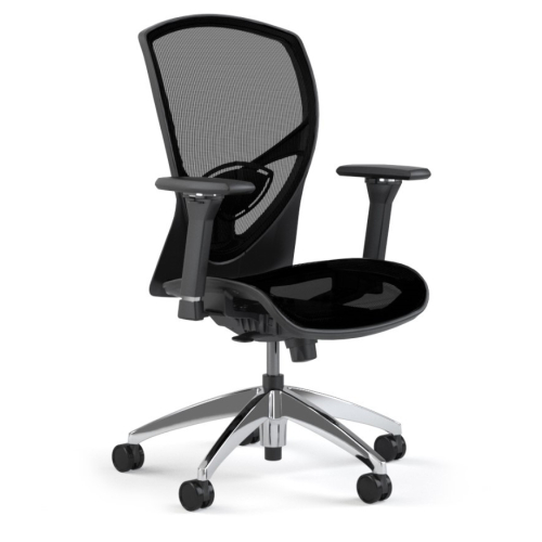 Once217 - office chair, on castors, dark color-1