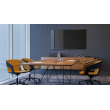 AIR conference table by Narbutas in dark walnut colour with dimensions 220x130x74 cm-3