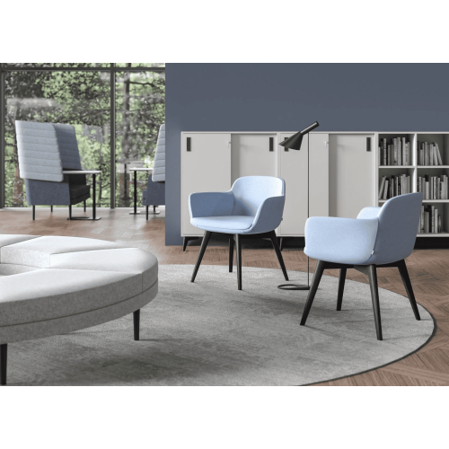 Three-seater sofa ARCIPELAGO from Narbutas in dusty pink with dimensions 200x70x83 cm and backrest height 42 cm-2