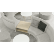 Three-seater sofa ARCIPELAGO from Narbutas in dusty pink with dimensions 200x70x83 cm and backrest height 42 cm-4