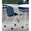 Anytime multipurpose chair by SitOnIt in beige with upholstered back and seat-6
