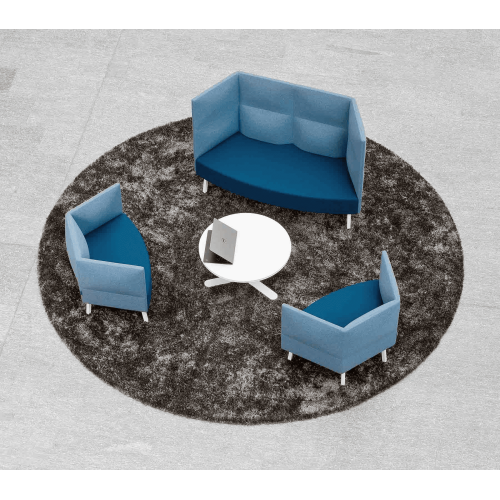 A lounge chair with CUMULUS panels from Narbutas in beige with dimensions of 107x69x113 cm and a backrest height of 42 cm-1