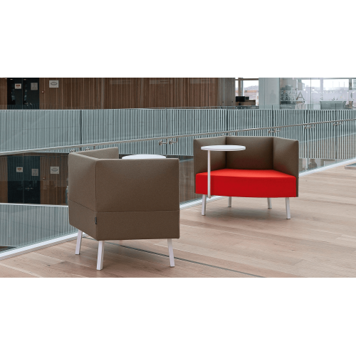 A lounge chair with CUMULUS panels from Narbutas in beige with dimensions of 107x69x113 cm and a backrest height of 42 cm-2