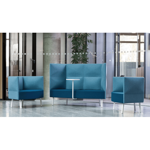 A lounge chair with CUMULUS panels from Narbutas in beige with dimensions of 107x69x113 cm and a backrest height of 42 cm-3