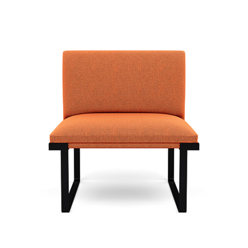 SitOnIt Cameo Modular Single Lounge Seat in Orange Without Armrests-4