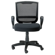 Office chair on castors, Maze LOOP arms, fabric on the seat, backrest - mesh, black color