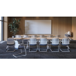 Conference and meeting table FLIP-TOP from Narbutas in white with dimensions 140x80x73 cm-2