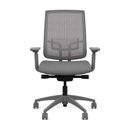 Office chair on castors - Focus 2.0 from SitOnIt, silver color