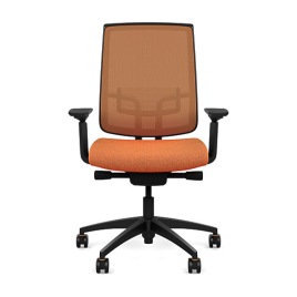 Office chair on castors - Focus 2.0 from SitOnIt, orange color