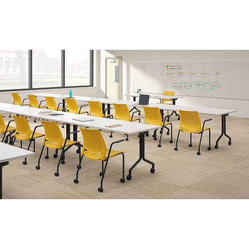 Lumin Short Term Work Chair by SitOnIt 4 Legged Orange-9
