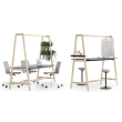 Multifunctional table NOVA Wood Multipurpose from Narbutas in sandy ash color with dimensions 152x90x190 cm-2