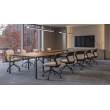 Conference table NOVA by Narbutas in sand ash colour with dimensions 140x164x64 cm-2