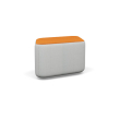 SitOnIt Nano Diamond Modular Lounge Ottoman in Grey-Orange-2