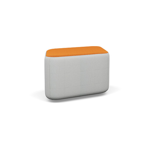 SitOnIt Nano Diamond Modular Lounge Ottoman in Grey-Orange-2