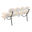 Nelson Marshmallow Sofa - Living Room Sofa, Leather - White, NX01-4