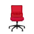 Novo chair by SitOnIt for working from home, red upholstery, black frame, on wheels-7