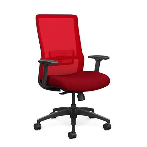 Novo Chair Highback Mesh Black Frame Red color Mao from SitOnIt-4