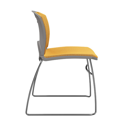 OnCall Guest Chair by SitOnIt in Yellow with Upholstered Seat and Back-1