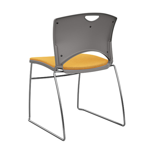 OnCall Guest Chair by SitOnIt in Yellow with Upholstered Seat and Back-2