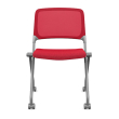 SitOnIt Qwiz Multipurpose Stackable Chair, Mesh & Fabric, Red-9