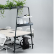 Multifunctional table ROUND Multipurpose from Narbutas dark gray with dimensions 146x90x190 cm-1