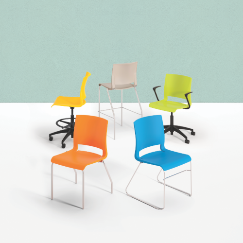 Rio Multipurpose 4 Legged Chair by SitOnIt in Blue-5