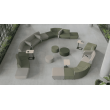 Relax seat with backrest SOFT ROCK from Narbutas in light grey with dimensions 60x80x69 cm and backrest height 40 cm-4