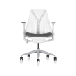 Sayl - office chair, white carcas, grey seat, on castors-4