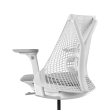 Sayl - office chair, white carcas, grey seat, on castors-5