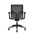 Focus 2.0 executive chair by SitOnIt with medium back, back material - mesh, seat - gray fabric, black frame, on wheels-2