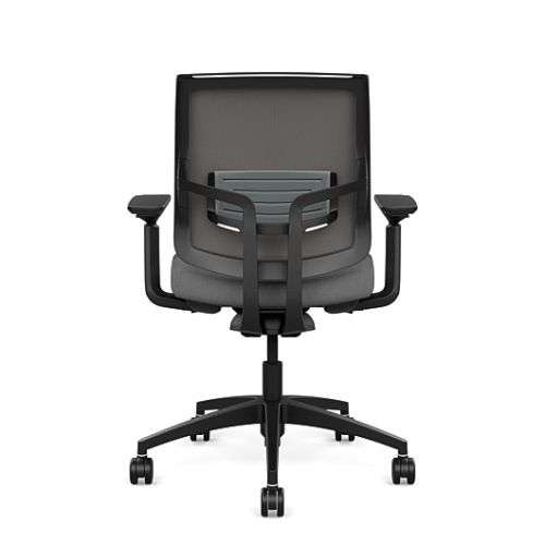 Focus 2.0 executive chair by SitOnIt with medium back, back material - mesh, seat - gray fabric, black frame, on wheels-2