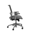 Novo office chair by SitOnIt with medium backrest, backrest material - mesh, seat - grey fabric, grey frame, on wheels-2