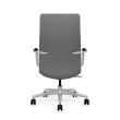 SitOnIt Sephen executive chair with high back, back and seat material - gray fabric, on wheels-2