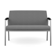 Kindl 42" Bariatric Side and Guest Seat by SitOnIt, Backrest and Seat Material - Gray Fabric, Silver Metallic Frame