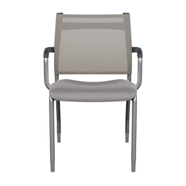 Wit Side 4 Legged Office and Guest Chair by SitOnIt in Grey