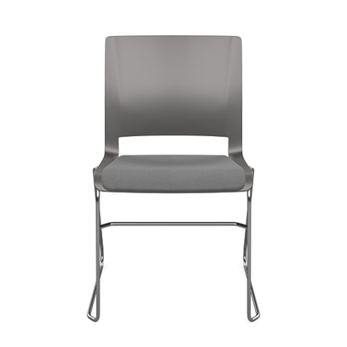 SitOnIt Rio Multipurpose Stackable Chair in Gray with Padded Seat