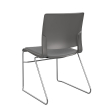 SitOnIt Rio Multipurpose Stackable Chair in Gray with Padded Seat and Back-3