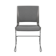 SitOnIt Rio Multipurpose Stackable Chair in Gray with Padded Seat and Back
