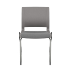 SitOnIt Rio Multipurpose Stackable Chair with Padded Seat, Gray, 4 Legs