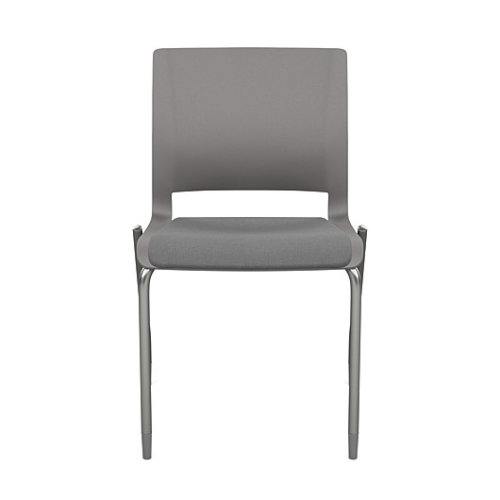 SitOnIt Rio Multipurpose Stackable Chair with Padded Seat, Gray, 4 Legs