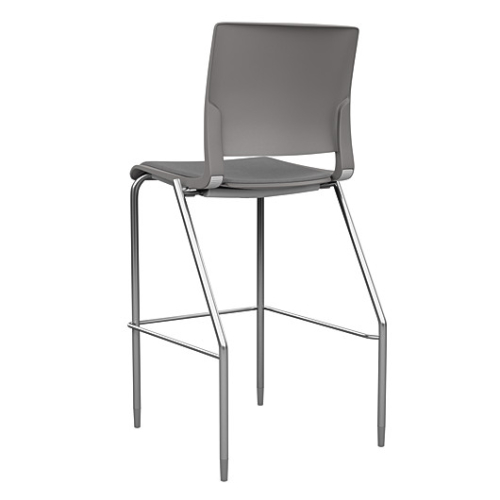Rio Bar Stool by SitOnIt in Grey with Soft Seat-3
