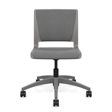 SitOnIt Rio Short Term Work Chair in Grey with Soft Seat and Backrest