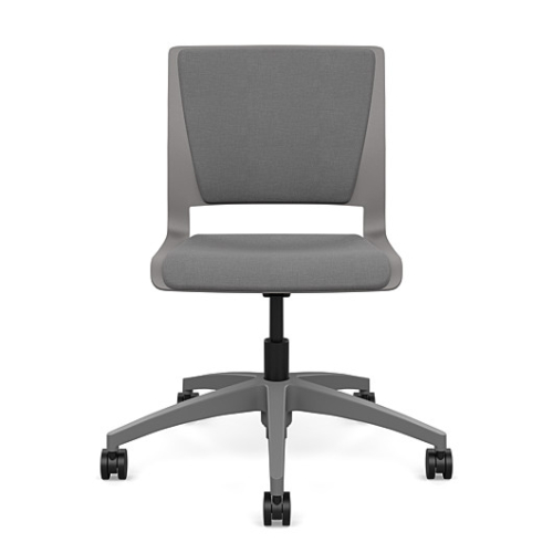 SitOnIt Rio Short Term Work Chair in Grey with Soft Seat and Backrest