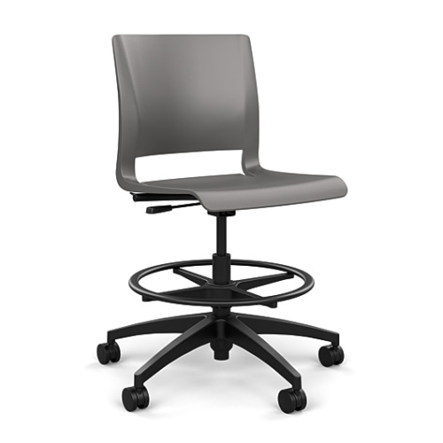 Rio Light Duty Stool by SitOnIt in Grey-1