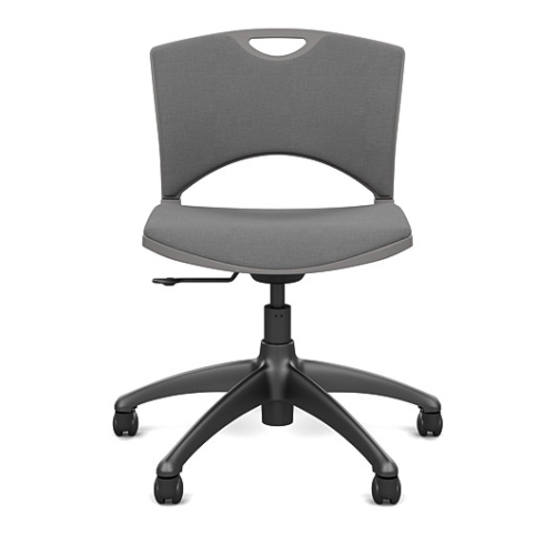 SitOnIt OnCall Light Duty Office Chair in Grey with Padded Seat and Back