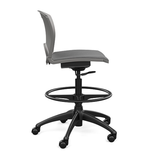 SitOnIt OnCall Light Task Stool in Gray with Padded Seat-2