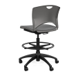 SitOnIt OnCall Light Task Stool in Gray with Padded Seat-3