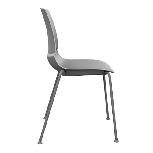 SitOnIt Mika Multipurpose Stackable 4 Leg Chair in Gray-2