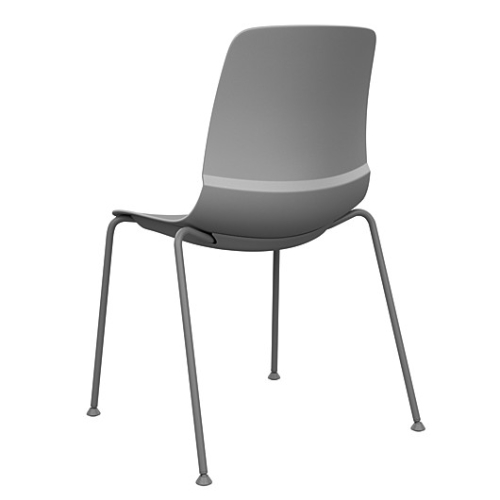 SitOnIt Mika Multipurpose Stackable 4 Leg Chair in Gray-3