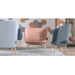 Three-seater sofa with low backrest TWIST&SIT Soft from Narbutas in light green with dimensions 196x67x82 cm and backrest height 39 cm-3
